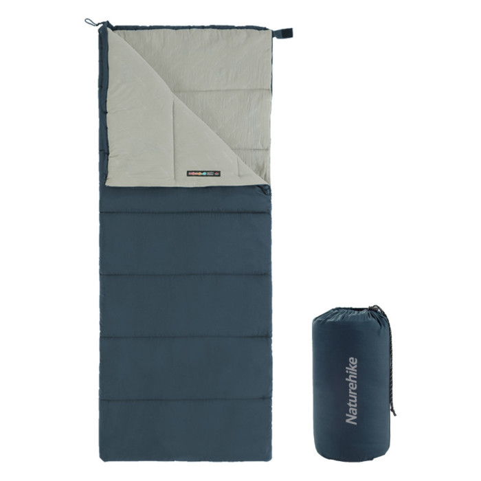 Спальный мешок Naturehike F150 NH22MSD05, левый, темно-голубой  