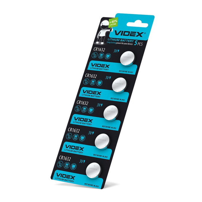 Батарейки литиевая Videx СR 1632 5pcs BLISTER CARD  