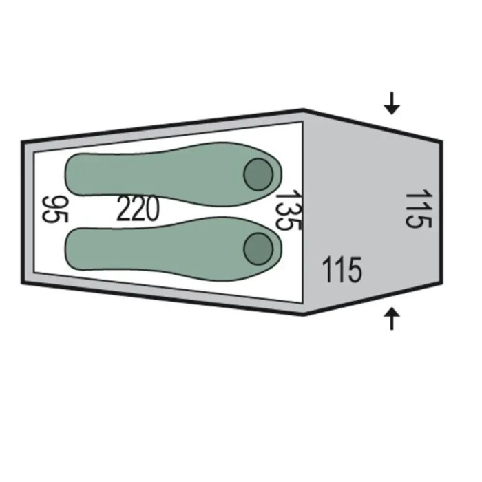 Палатка двухместная Pinguin Summit 2 Dural, Green (PNG 116.2)  