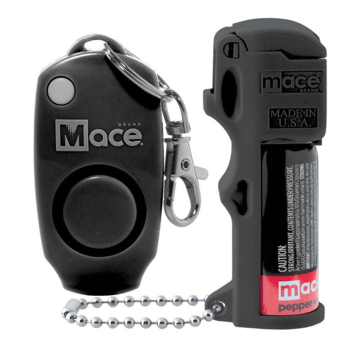 Набор Mace: личный сигнальный брелок + карманный перцовый баллончик 12 г, черный 