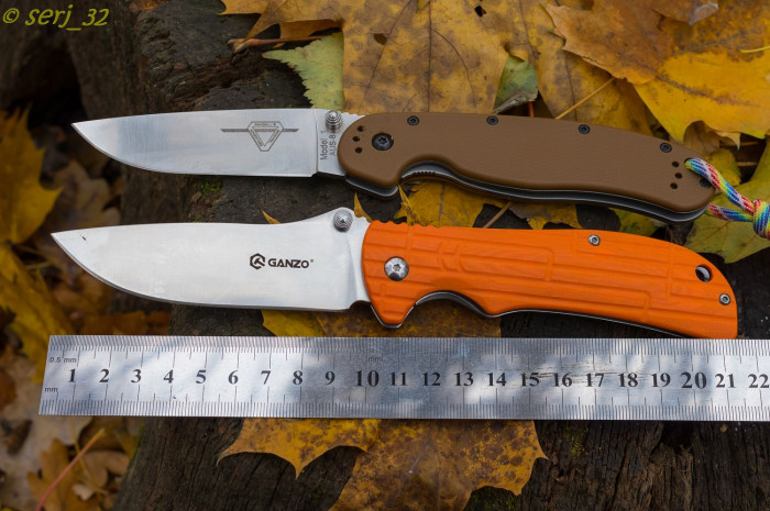 Нож Ganzo G723M, оранжевый  
