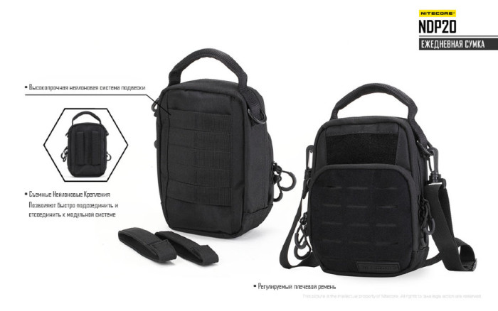 Сумка EDC, тактическая Nitecore NDP20 (Cordura 1000D), черный  