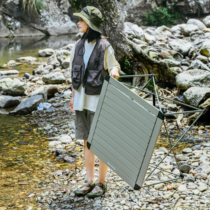 Складной стол Naturehike CNK2450JJ013, M, алюминий, серый  