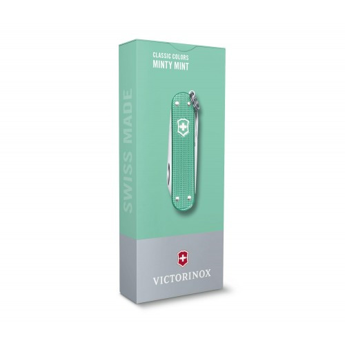 Классический нож-брелок Swiss Army Knife, Classic SD Alox Colors, 58 mm, Minty Mint, Gift Box  