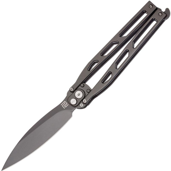 Нож Artisan Kinetic Balisong Small, D2, Steel gray  