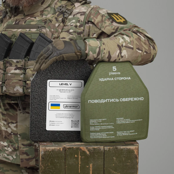 Керамические бронеплиты 5 класса. Вес 2.9 кг. Размер L. Карбид кремния  