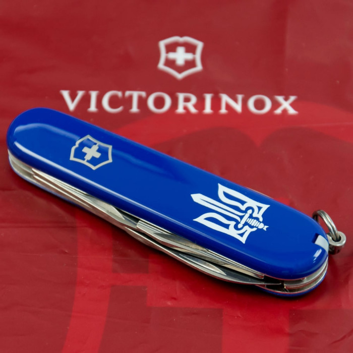 SPARTAN UKRAINE  91мм/12функ/син /штоп /Трезубец ОУН бел.  