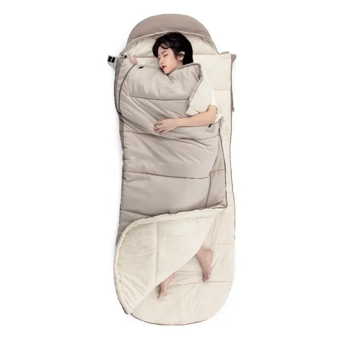 Спальный мешок с капюшоном Naturehike B400 NH21MSD11, правый, зеленый  