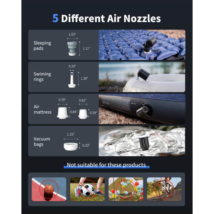 Насос-фонарь кемпинговый Flextail Tiny Pump Х, черный  