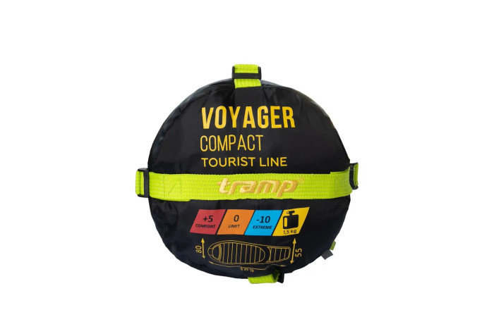 Спальный мешок Tramp Voyager Compact кокон правый olive/grey 185/80-55 UTRS-052С  