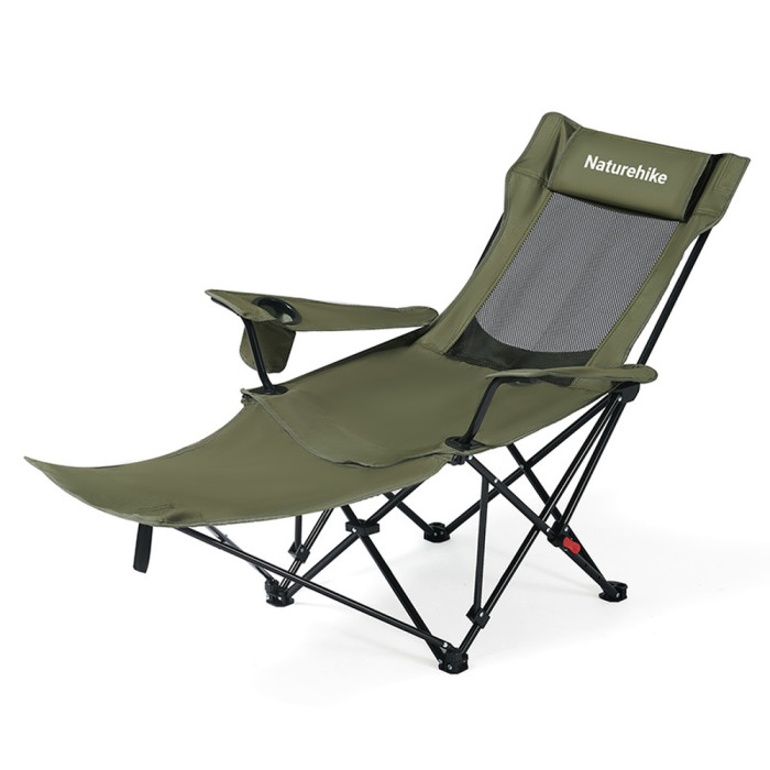 Кресло-шезлонг складной Naturehike CNK2550JJ023 Nightfall T05, сталь, оливковое