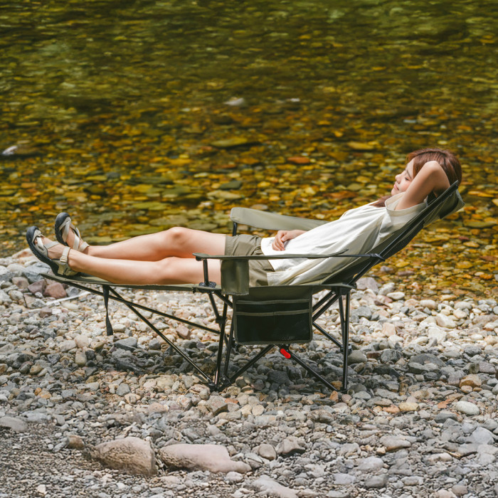 Кресло-шезлонг складной Naturehike CNK2550JJ023 Nightfall T05, сталь, оливковое  