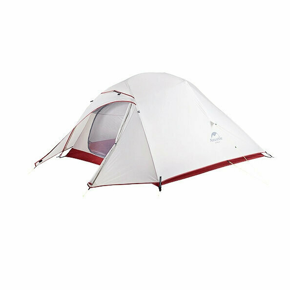 Палатка Naturehike Сloud Up 1 Updated NH18T010-T, 20D сверхлегкая одноместная с футпринтом, серо-красный 