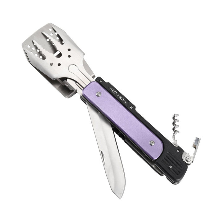 Мультитул для барбекю Roxon S601, фиолетовый  