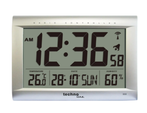 Часы настенные Technoline, серебристые,(WS8009)  