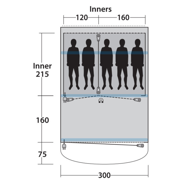 Палатка Outwell Lindale 5PA Blue (928271)  