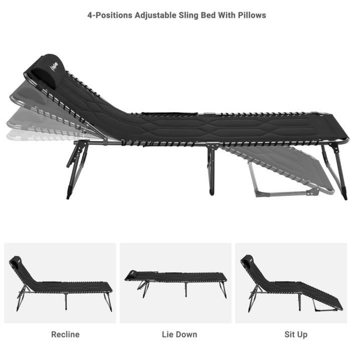 Кровать раскладная KingCamp Bavaria, black  