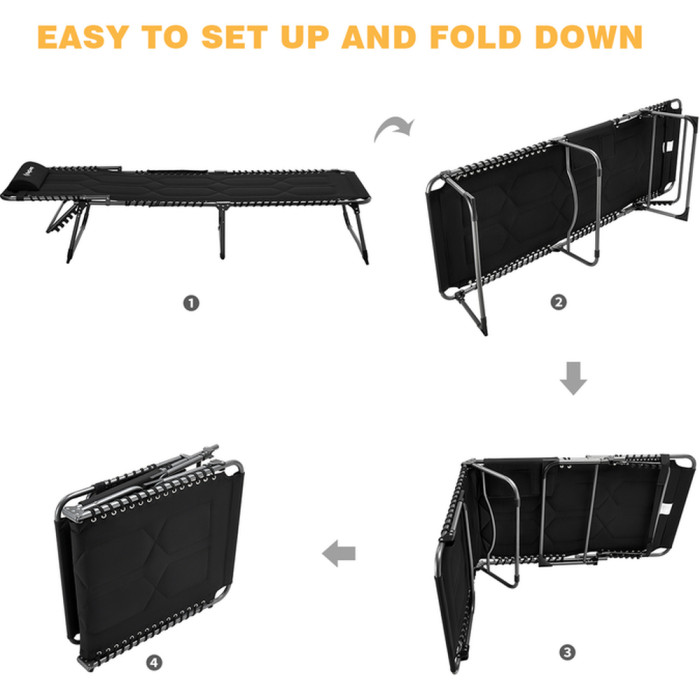 Кровать раскладная KingCamp Bavaria, black  