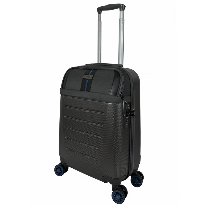 Чемодан Semi Line 20" (S) Dark Brown/Blue Line (T5736-1)  