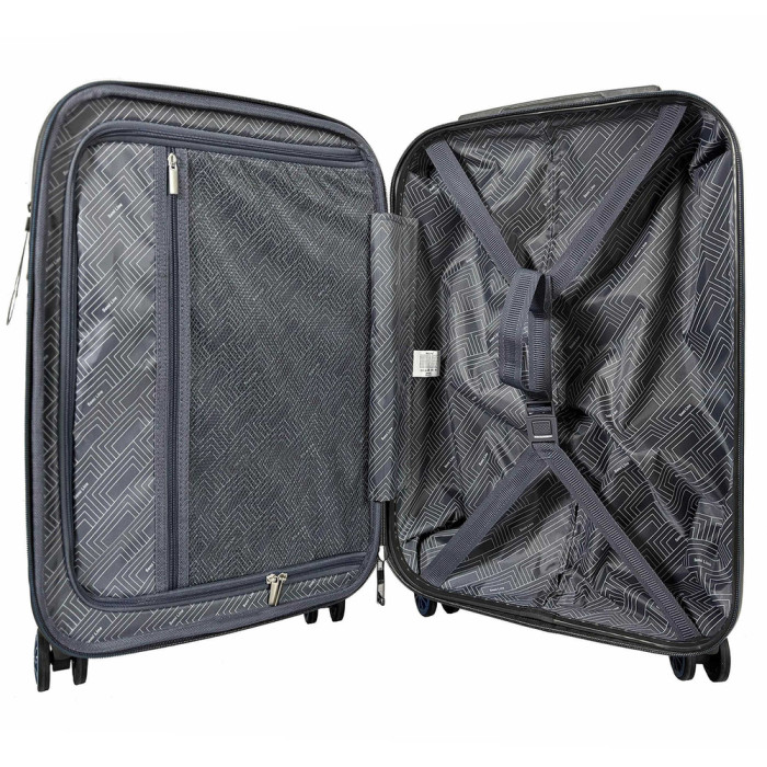 Чемодан Semi Line 20" (S) Dark Brown/Blue Line (T5736-1)  