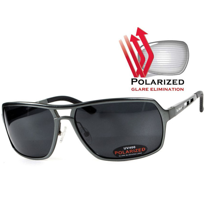 Очки BluWater Alumination-4 Gun Metal Polarized (gray) черные  