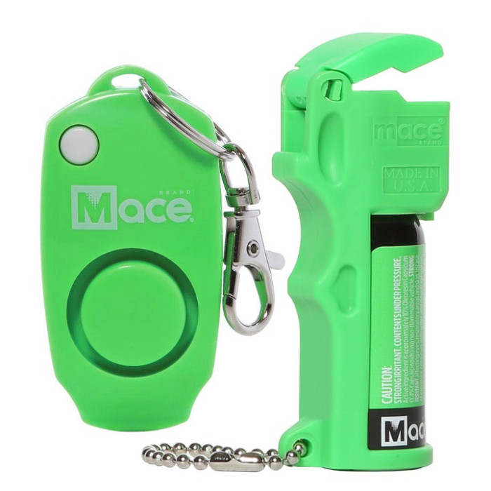 Набор Mace: личный сигнальный брелок + карманный перцовый баллончик 12 г, зеленый 