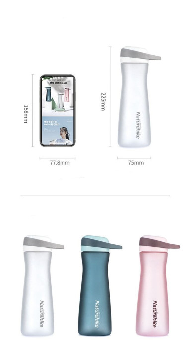 Фляга Naturehike Fitness bottle Tritan® 0.6л NH20SJ028 розовая  