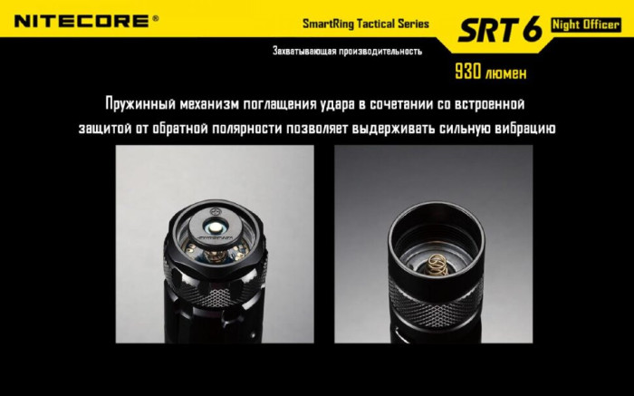 Карманный фонарь Nitecore SRT6, 930 люмен (серый)  