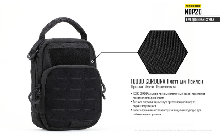 Сумка EDC, тактическая Nitecore NDP20 (Cordura 1000D), песочный  