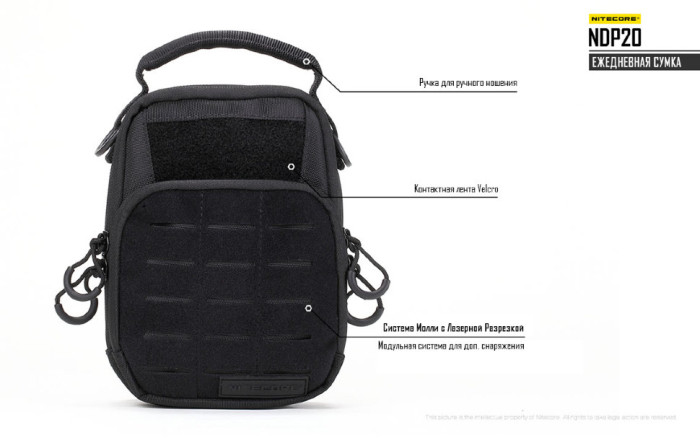 Сумка EDC, тактическая Nitecore NDP20 (Cordura 1000D), песочный  