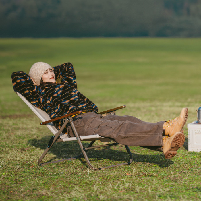 Кресло складное с регулируемым наклоном Naturehike CNK2550JJ012, углеродистая сталь, бежевый  