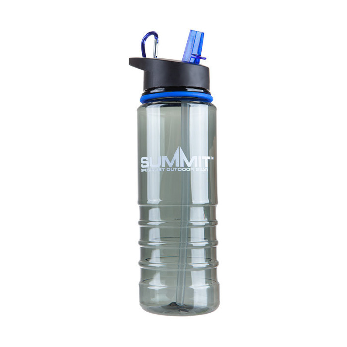 Бутылка Summit Tritan Bottle с соломинкой и карабином синяя 700 мл  
