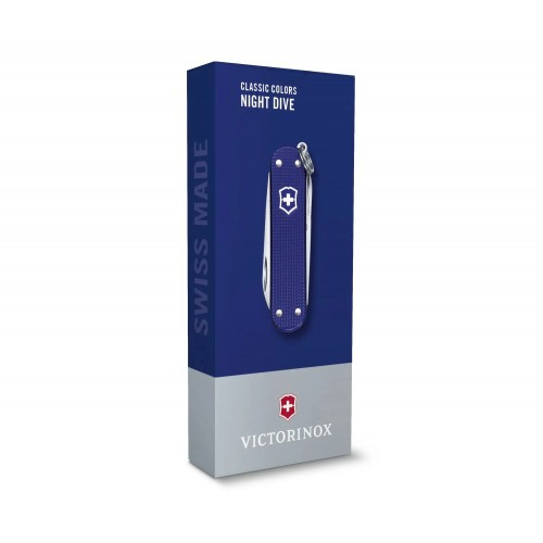 Классический нож-брелок Swiss Army Knife, Classic SD Alox Colors, 58 mm, Night Dive, Gift Box  
