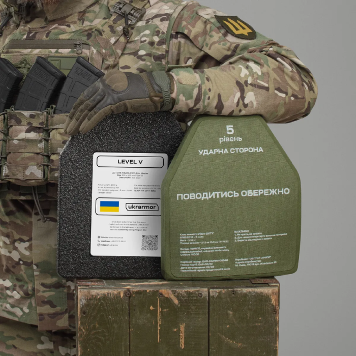 Керамические бронеплиты 5 класса. Вес 3,38 кг. Размер XL. Карбид кремния  