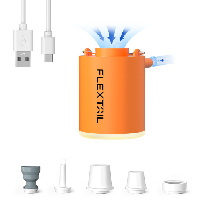 Насос-фонарь кемпинговый Flextail Tiny Pump Х, оранжевый  
