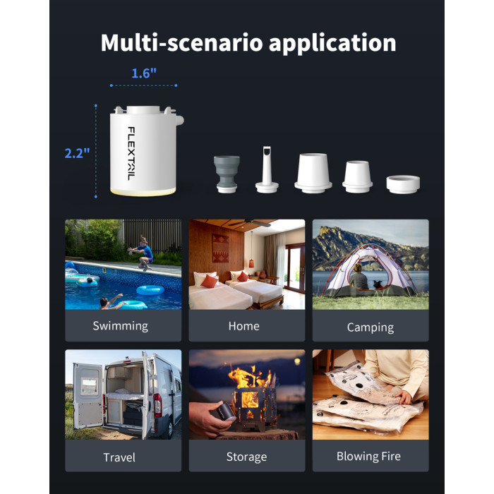 Насос-фонарь кемпинговый Flextail Tiny Pump Х, оранжевый  