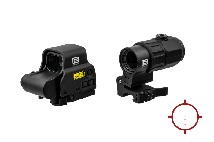 Комплект EOTech прицел коллиматорный EXPS3-4 с компактным увеличителем G45 5х (HHS V)  