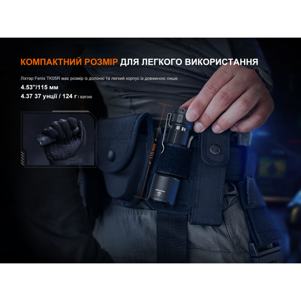 Тактический фонарь ручной Fenix ​​TK05R - Купить в Fonarik.ua