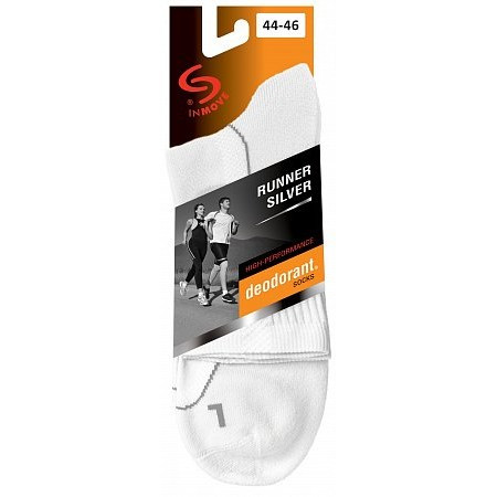 Термоноски InMove Runner Deodorant Черный с зеленым, 44-46  