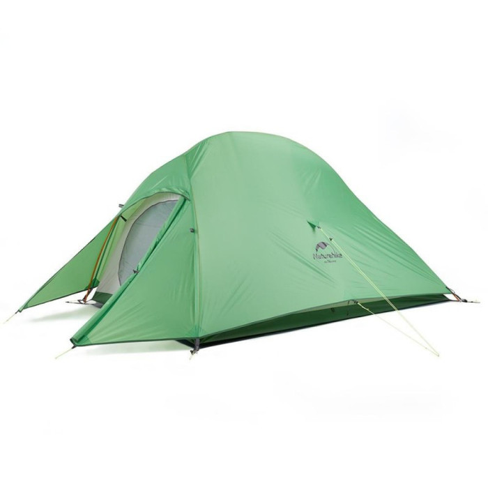 Палатка Naturehike Сloud Up 1 Updated NH18T010-T, 210T сверхлегкая одноместная с футпринтом, зеленый 