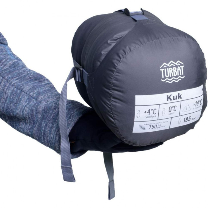 Спальник пуховый Turbat KUK 350 - синий, 195 см  