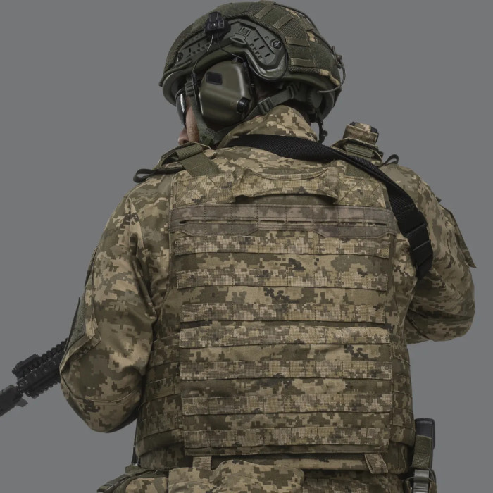 Плитоноска Ukrarmor IBV (аналог IOTV). Увеличенная площадь защиты S/M Пиксель  