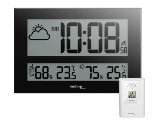 Часы настенные Technoline WS8011 - черные  