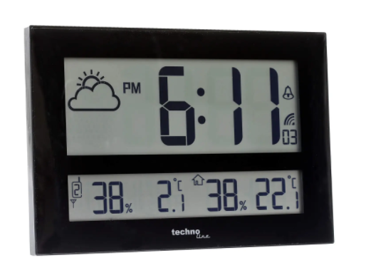 Часы настенные Technoline WS8011 - черные  