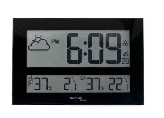 Часы настенные Technoline WS8011 - черные  