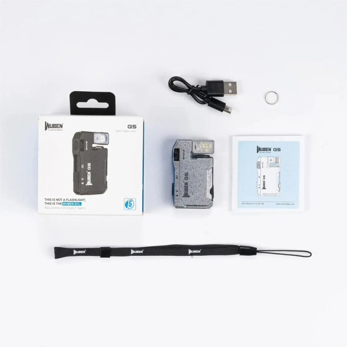 Фонарь Wuben G5, серый  