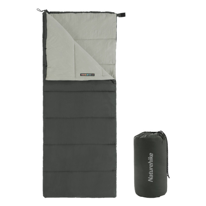 Спальный мешок Naturehike F150 NH22MSD05, правый, графит  
