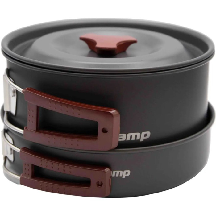 Набор посуды из анодированного алюминия на 2-3 персоны 1,1/1,7л Tramp UTRC-143 (024)  