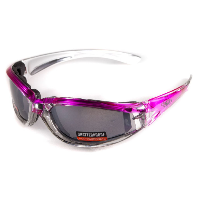 Очки Global Vision FlashPoint Pink зеркальные черные  