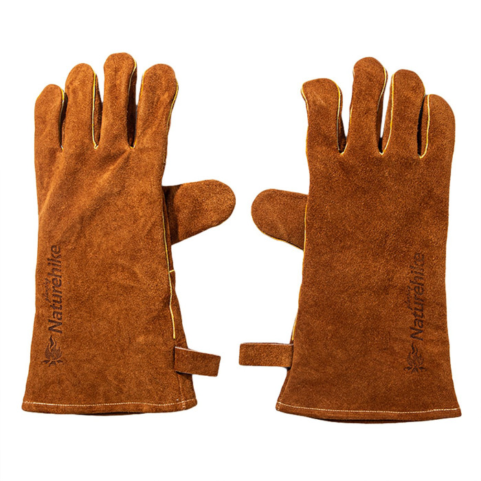 Перчатки огнестойкие кожаные Naturehike NH20FS042, размер M, коричневые  